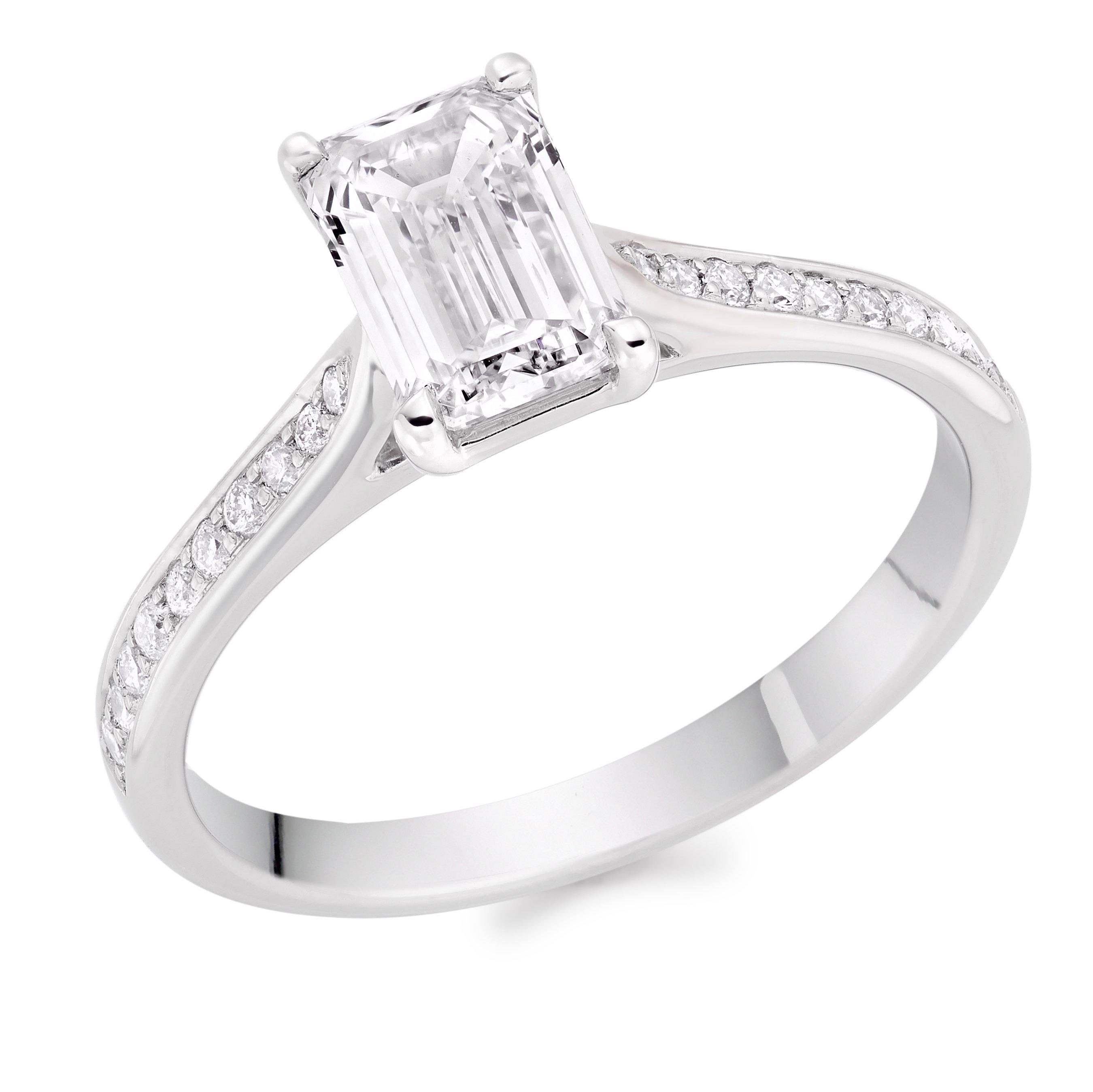 Once Platinum Diamond Solitaire Engagement Ring